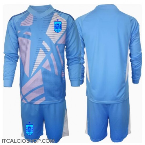 Spagna Portiere Prima Maglia Bambino Europei 2024 Manica Lunga (+ Pantaloni corti)